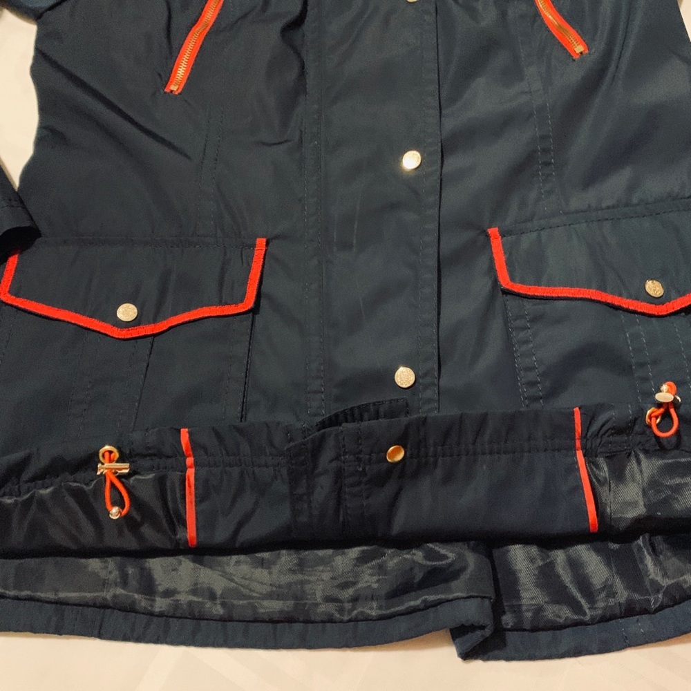 Vince Camuto Navy Utility Jacket with Red Trim - Picture 6 of 13